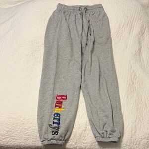 Burberry Gray Joggers with Rainbow Logo